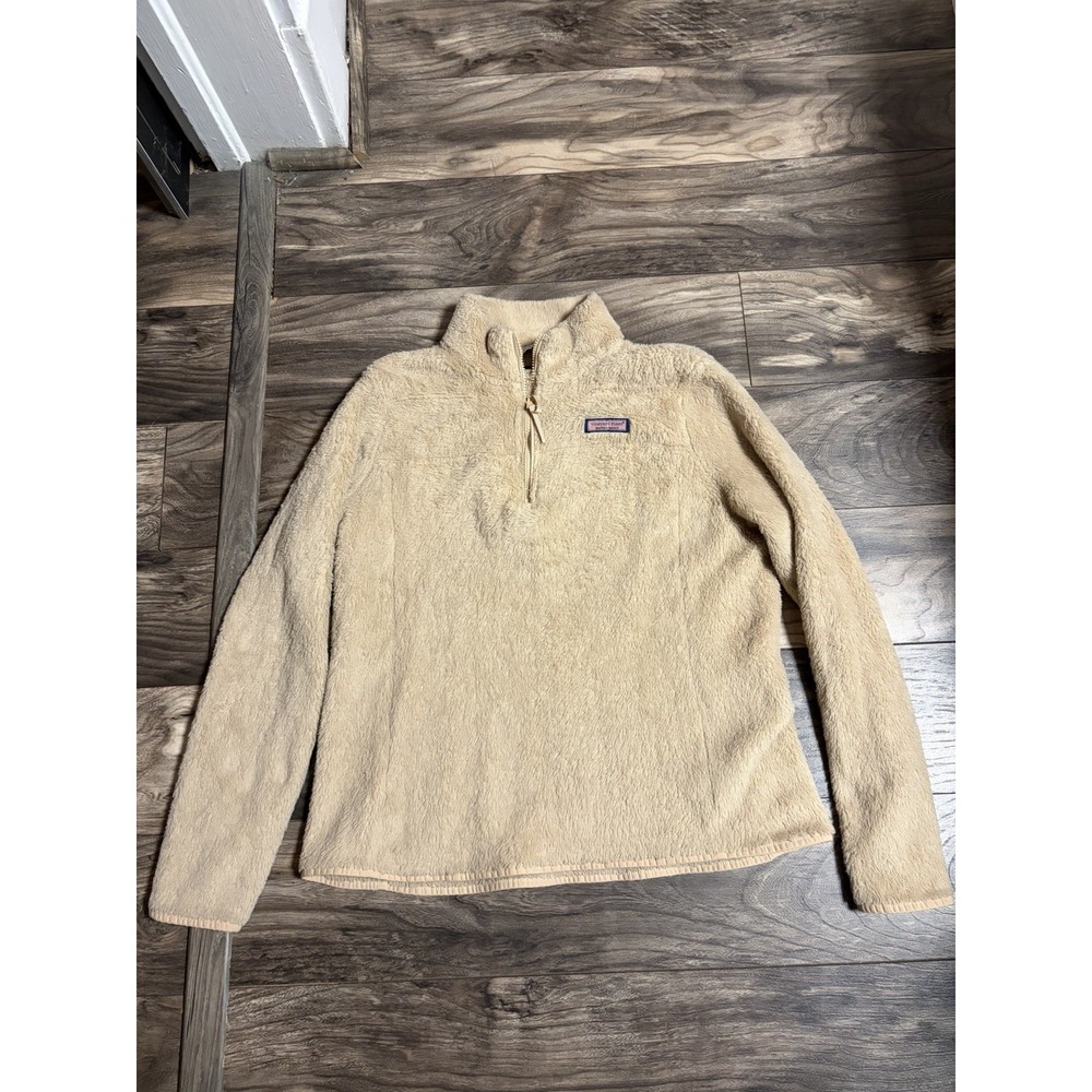 Vineyard Vines Shep Shirt Tan Teddy Fleece 1/4 Zip Pullover Outdoors Large 703